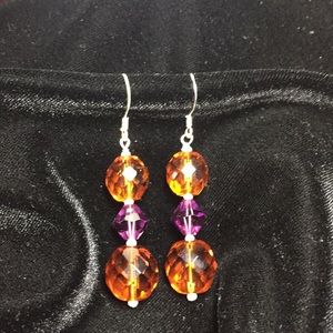 Earrings. Swarovski crystal & sterling silver NWOT